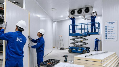 Quy Trình Lắp Đặt & Tổng Hợp Các Vật Tư Thiết Bị Kho Lạnh